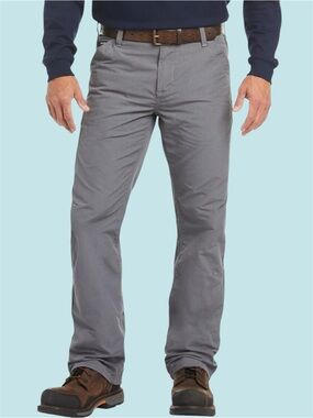 Ariat Men's FR M4 Grey Low Rise CAT 2 Relaxed Duralight Ripstop Boot Cut Pant